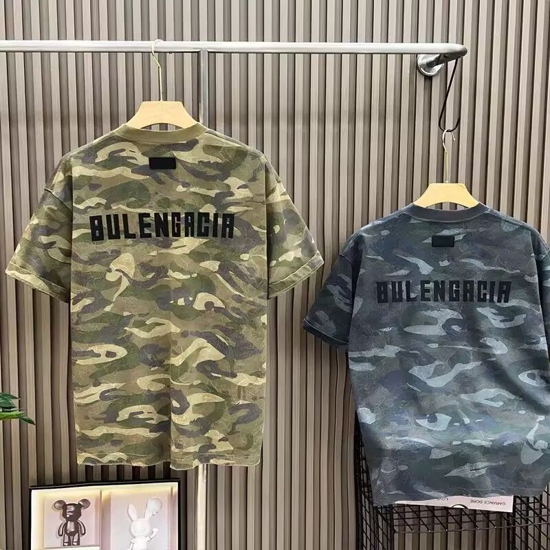 1506/Q230/P37短袖t恤男潮牌夏季宽松五分袖网红潮简约印花上衣图片