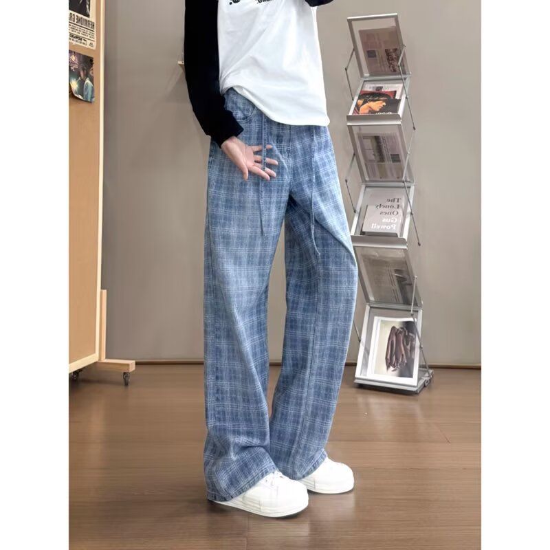 1506/QA1050/P49潮男2025牛仔裤嘻哈ins潮高街潮流痞帅长裤,男装牛仔裤,星座1506