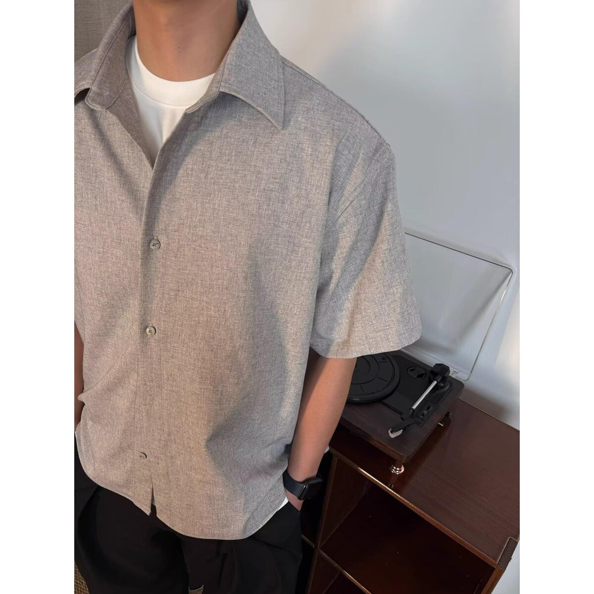 1506/QB710/P52翻领短袖polo衫男潮牌夏t恤2025新款百搭体恤上衣,男装T恤,星座1506