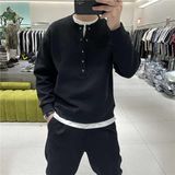 1506/QW960/P53高质量常规假两件卫衣2025年设计感，男装卫衣，星座1506