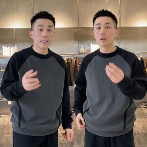 1506/QT5710/P38原版质量40支华棉2025年街头嘻哈ins卫衣男2图片