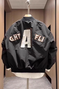 1506/Q76480/P64男士潮牌刺绣字母立领夹克外套宽松情侣款棒球服图片