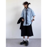 1506/QC1500/P36复古衬衫男夏装宽松趣味新款男装上衣外穿，男装衬衫，星座1506