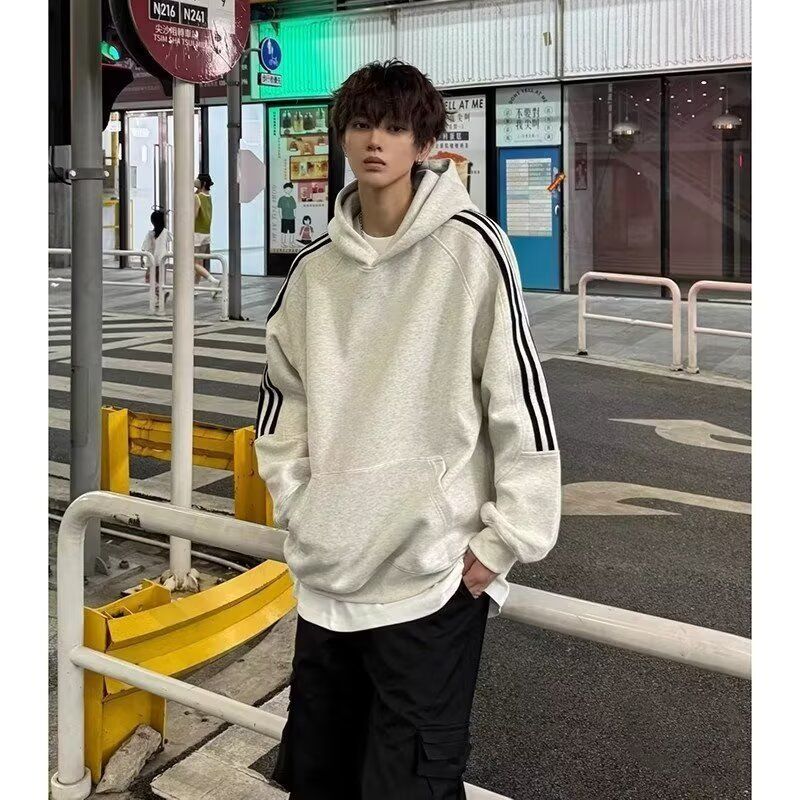 1506/QR56000/P47卫衣男连帽春秋季港风宽松潮牌印花百搭外套2,女装短外套,星座1506