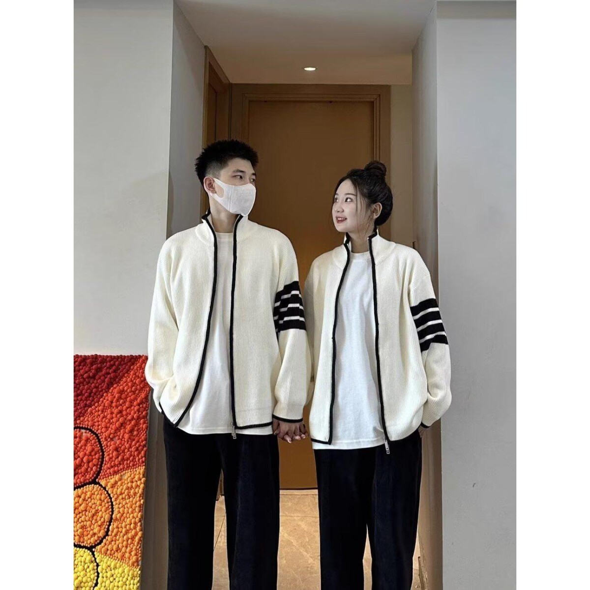 1506/Q9040/P55春秋季新款宽松休闲三条杠毛衣男,男装针织衫/毛衣,星座1506