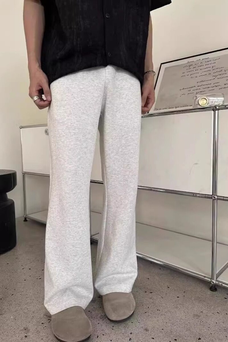 1506/QCK1200/P46美式白灰色微喇镰刀卫裤男弯刀休闲长裤1,男装休闲裤,星座1506