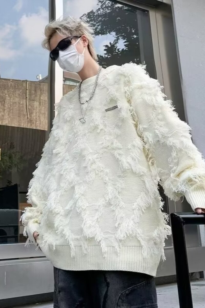1506/QYM270/P52秋冬美式流苏套头毛衣百搭情侣款软糯长袖针织衫2,男装针织衫/毛衣,星座1506