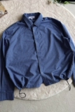 1506/Q22720/P41美式潮海军蓝色格纹抽绳长袖衬衫短宽休闲上衣男，男装衬衫，星座1506