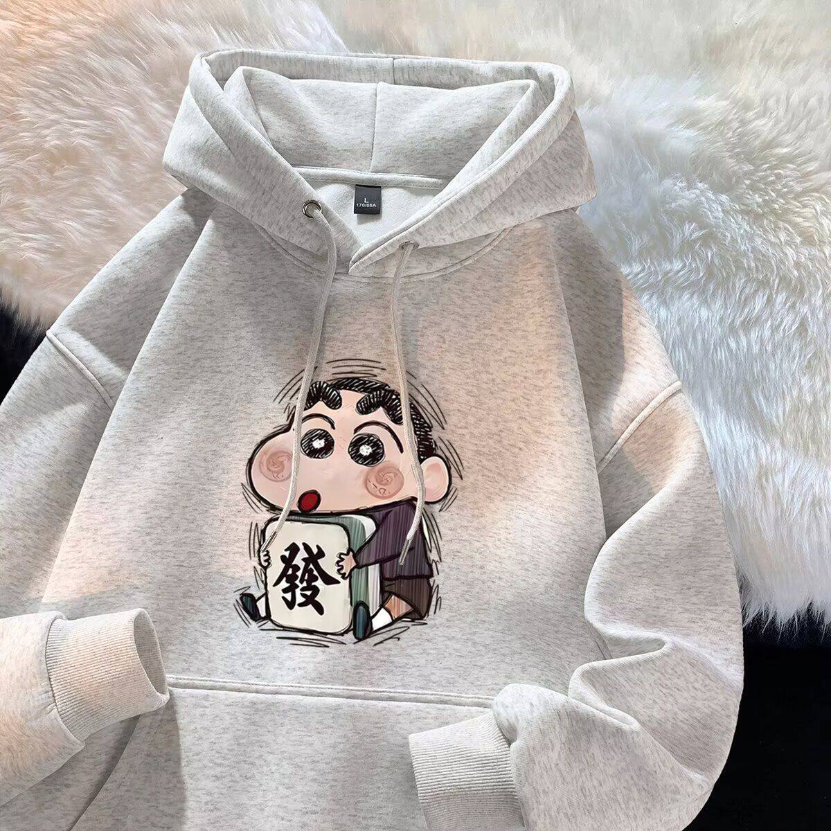 1506/QR80510/P43重磅卫衣男女秋季美式情侣外套高街潮牌连帽衫,女装短外套,星座1506