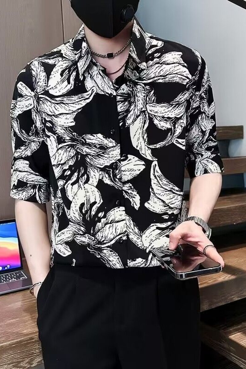 1506/QB350/P36衬衫男夏装宽松小众设计感趣味新款男装上衣外穿,男装衬衫,星座1506