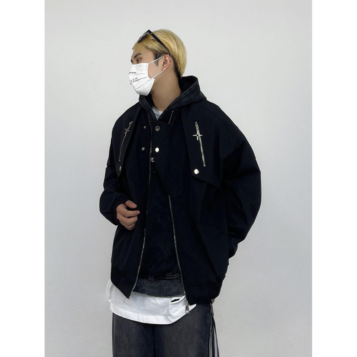 1506/Q76280/P59美式复古棒球服秋宽松高街vibe飞行服夹克外套,男装夹克,星座1506