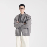 1506/QY750/P70秋冬季系拼接假两件针织开衫男休闲通勤毛衣外套1，男装针织衫/毛衣，星座1506