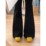 1506/Q9990/P26黑色微喇牛仔裤男修身直筒长裤美式高街弯刀裤子1，男装牛仔裤，星座1506