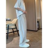 1506/Q312/P46夏季薄款哈伦休闲裤男女宽松直筒裤子日系嘻哈，男装休闲裤，星座1506