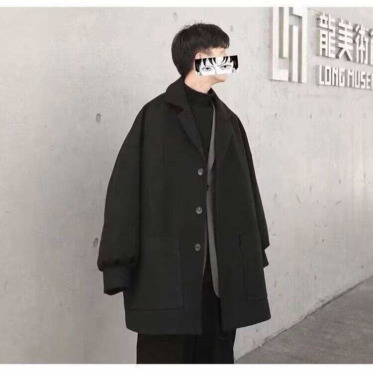 1506/QW610/P48秋季英伦风外套男士韩版潮流bf百搭中长款风衣3图片