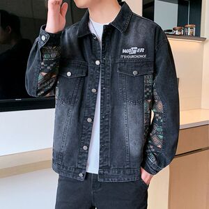 1506/Q886950/P64黑色/蓝色M到3XL2025年慵懒风小众潮帅气夹克1图片