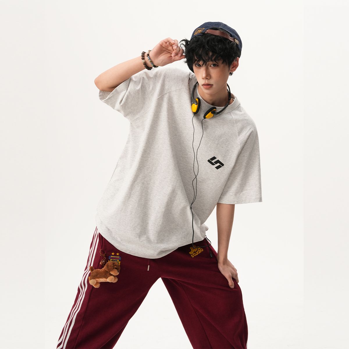 1506/QT700/P34美式字母印花短袖男女夏季宽松五分袖防晒情侣半袖，男装防晒衣，星座1506