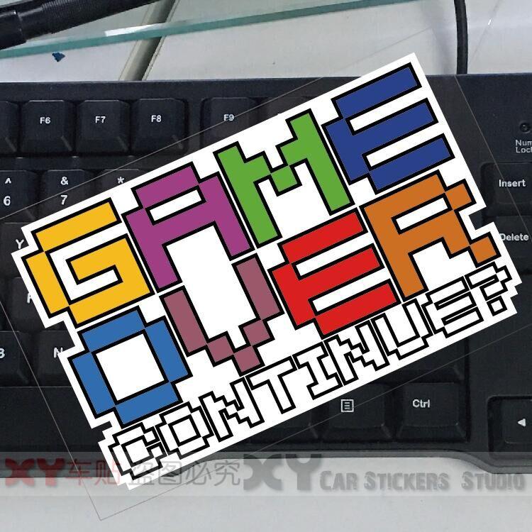 gameover游戏汽车个性趣味贴纸
