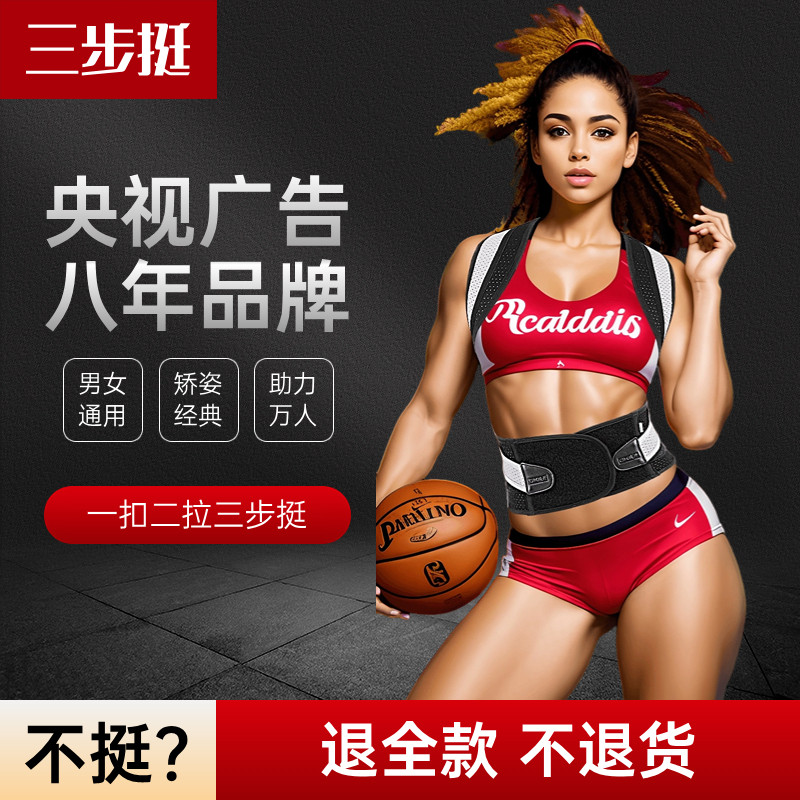 三步挺儿童背部经典矫姿带实惠