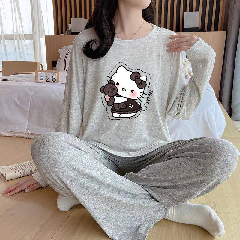 棉质睡衣女春秋长袖棉2025新款秋冬季学生可爱女士大码家居服套女
