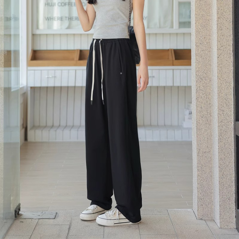 骄骄虎女大童夏季薄款直筒裤2025新款初中生休闲卫裤学生长裤7249