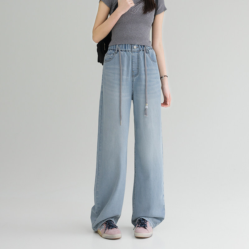 骄骄虎女童夏季莱赛尔牛仔裤图片