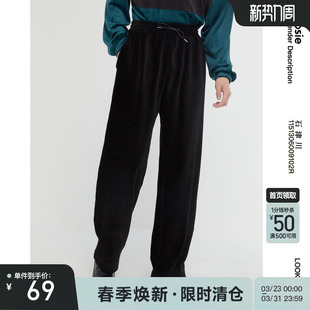 男情侣肌理感舒适垂感潮流休闲长裤 灯芯绒卫裤 新款 bosie2025秋季