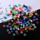 diy串珠6 9MM大孔珠子实色塑料彩珠编发彩色珠子儿童益智手工珠子