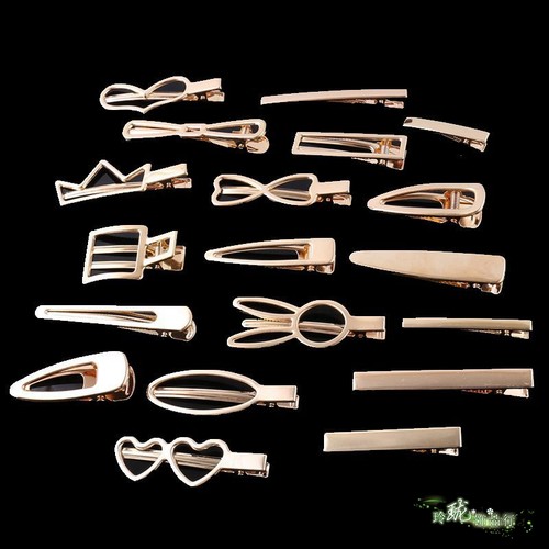 韩国ins网红发卡金属刘海夹子diy