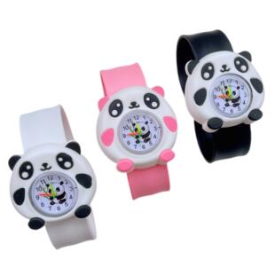 2026新款拍拍圈儿童手表宝宝男女孩学生用幼儿园卡通熊猫新年礼物