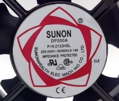 SUNON 12cm 220V DP200A 2123HSL 轴承 机柜散热风扇 轴流风机