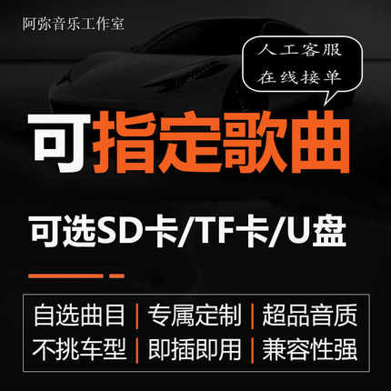 自选歌曲定制SD卡TF内存卡代下载u盘汽车无损WAV音乐优盘MP3订制