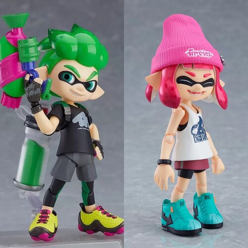 【现货】 GSC figma 喷射战士 斯普拉遁 男女孩 再版 可动手办