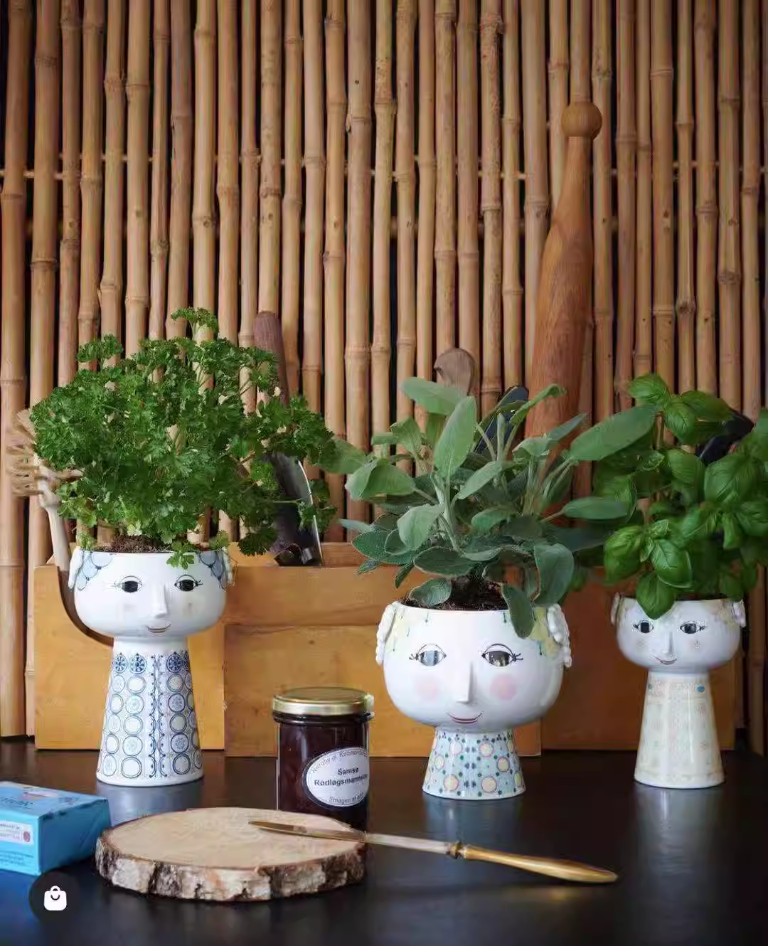 出口欧洲陶瓷BW精灵花瓶摆件伊娃花器/北欧风装饰花器花盆花瓶