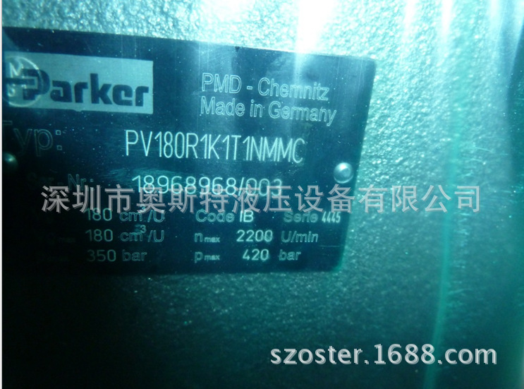 PARKER派克轴向柱塞液压泵PV180R1K1T1NWLC原装进口