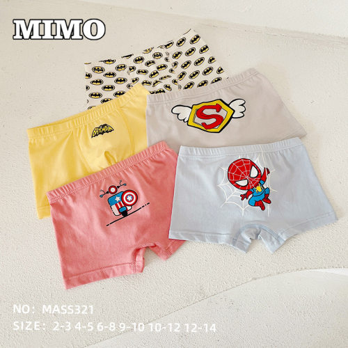 mimo咪莫儿童内裤纯棉卡通平角裤