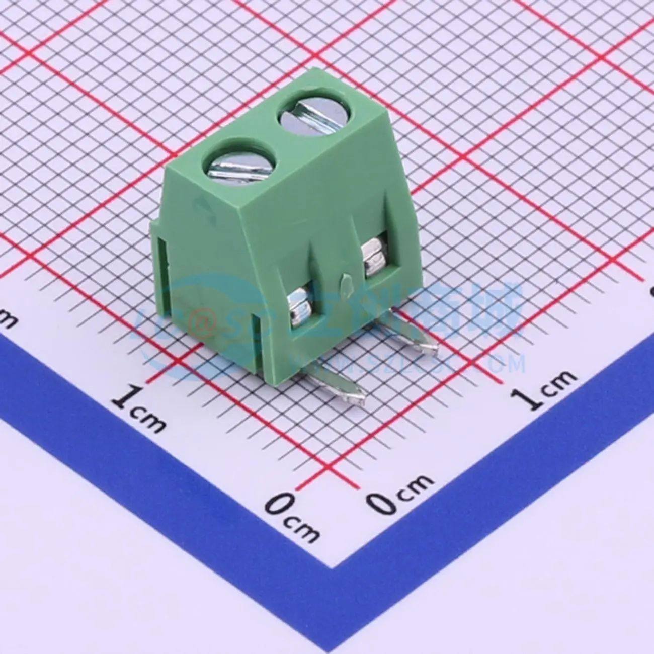 DG127R-5.0-02P-14-00A(H)螺钉式接线端子5mm 1x2P弯插绿色