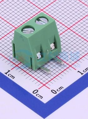 DG127R-5.0-02P-14-00A(H)螺钉式接线端子5mm 1x2P弯插绿色