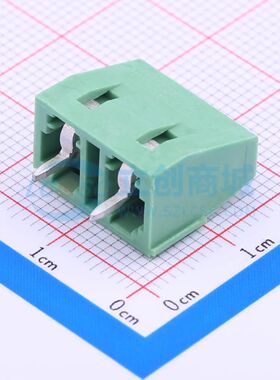 1717729螺钉式接线端子7.62mm 1x2P直插绿色 可开票