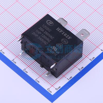 HF102F-12VDC 插件,16x30.5mm 功率继电器可开票配套量大从优