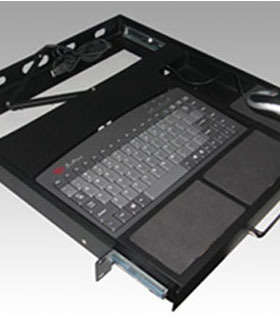 1U上架式键盘抽屉键盘机柜键盘LKB90工业键盘工业抽屉工控键盘