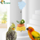 宠儿新家鹦鹉鸟用水果叉 鹦鹉喂食器鸟类喂水果专用 不锈钢水果棒