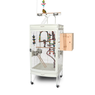 透明防撒亚克力大型鹦鹉笼鸟笼子大号超大豪华别墅金属繁殖笼横丝