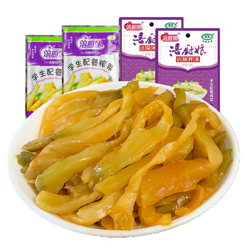 涪厨娘学生榨菜80g40g腌制泡菜小包装开味下饭菜咸菜小菜涪陵榨菜
