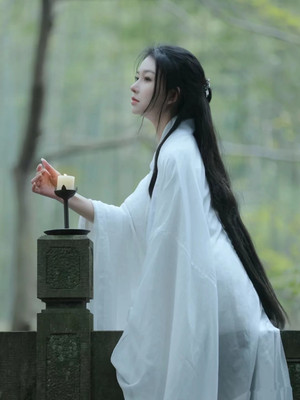 2023新款白色清冷仙气飘逸汉服女