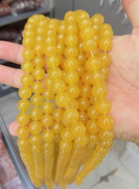 高品质5A级天然黄玛瑙散珠半成品长条diy手链项链配珠女时尚饰品