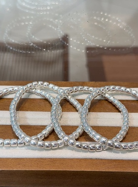 纯铜直切国潮新中式手串光面无相圆珠手链手串送女友SH