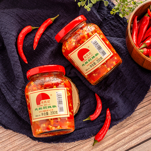张氏记纯鲜剁辣椒200克*12瓶装整箱辣椒酱下饭拌面香辣炒菜调味菜