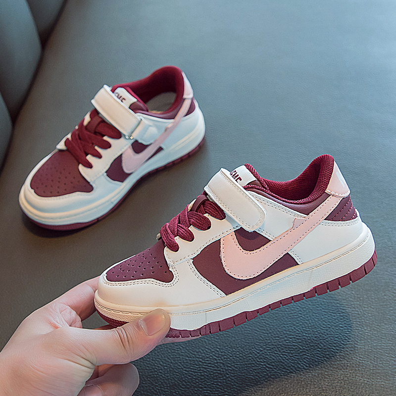 官网正品儿童真皮板鞋女童运动鞋