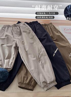【加绒三防登山裤】中大童防风保暖加厚登山裤24505